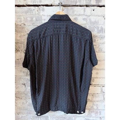 Men's navy Jove 50's shirt by Freenote Cloth, featuring a vintage-inspired design and classic button-up style.