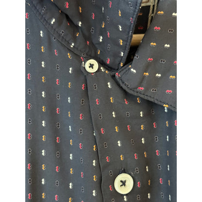 Men's navy Jove 50's shirt by Freenote Cloth featuring a classic 1950s style, with a button-up front and vintage-inspired design.