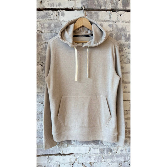 Men's Justin Cashmist Hoodie in Taupe Grey Heather by Surfside Supply, featuring a comfortable fit and casual style.