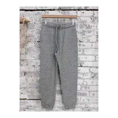 Men's V::Room Heather Charcoal cotton Tencel brushed fleece sweatpants, relaxed fit, soft fabric, front pockets, casual loungewear style