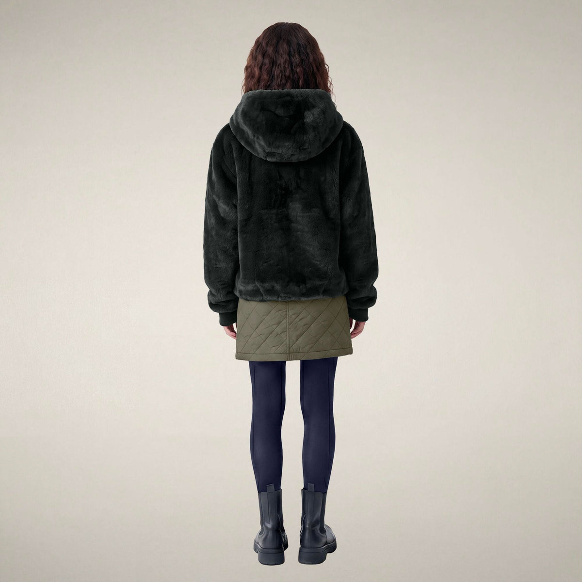 Laila Reversible Hooded Jacket - Nori Green