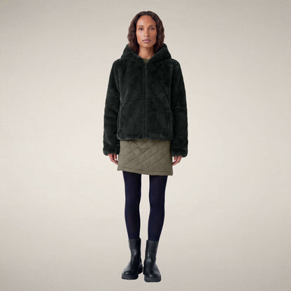 Laila Reversible Hooded Jacket - Nori Green