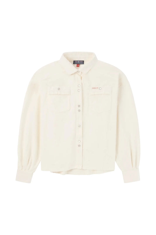Women's Wild Velvet Shirt - White - DUNE + SALT