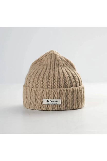 Le Bonnet Logo Beanie - Sand - DUNE + SALT