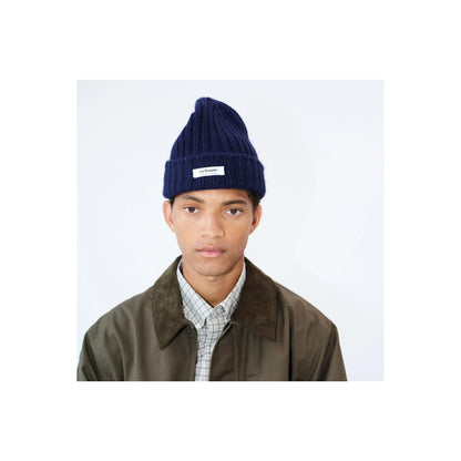 Women's Le Bonnet Logo Beanie in midnight color, featuring a stylish knit design and the Le Bonnet logo on the front.