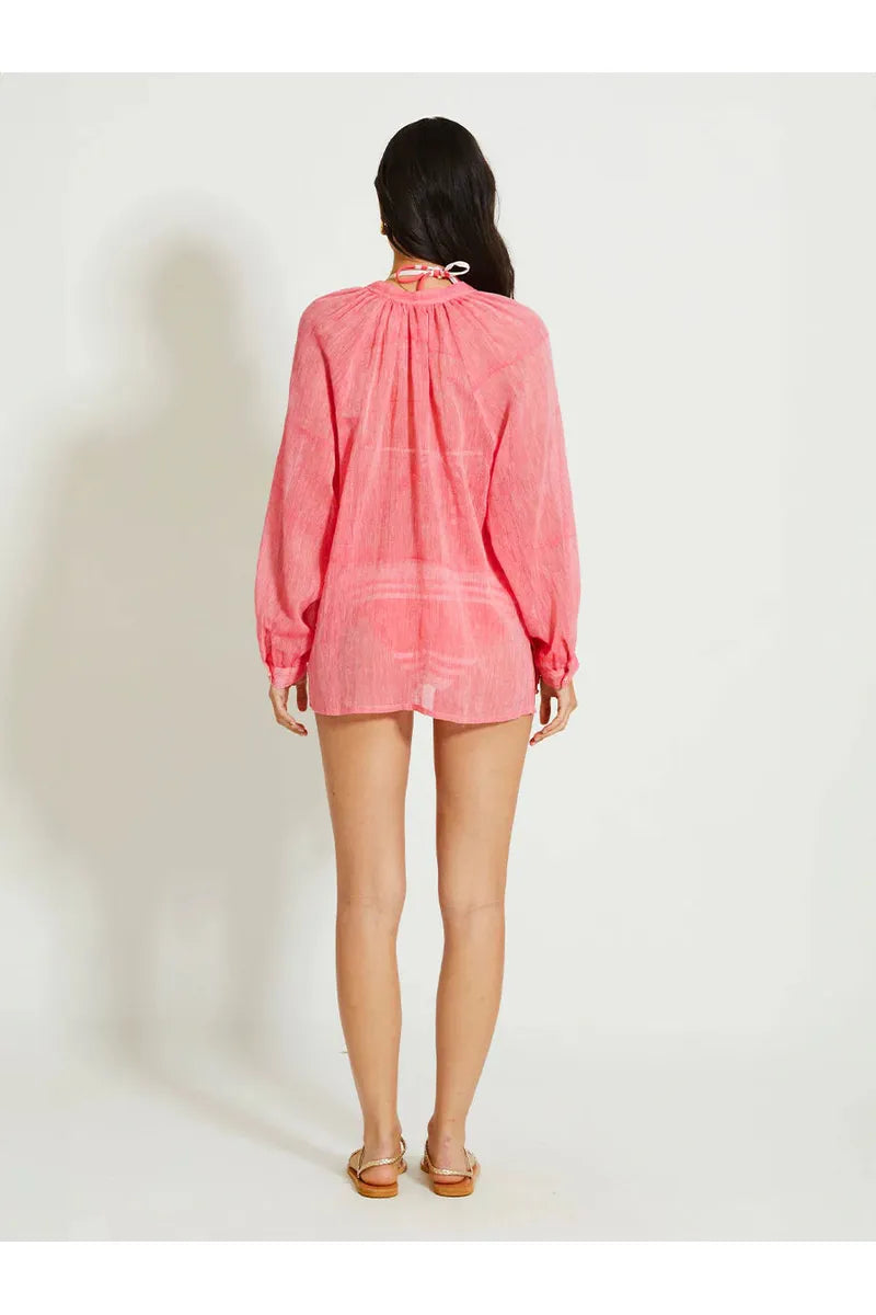 Mita Button Up Blouse - Nefas Fragaria - DUNE + SALT