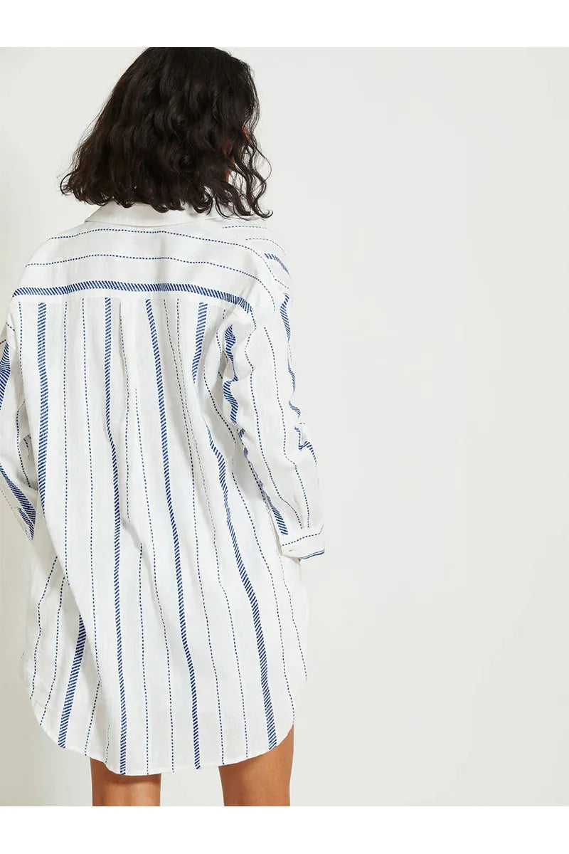 Mariam Shirt Dress - Tiki Azure - DUNE + SALT