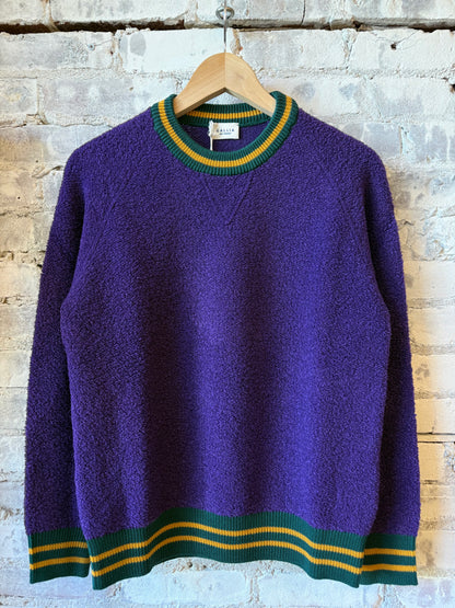 Gallia Oban purple sweater front view on a clean background