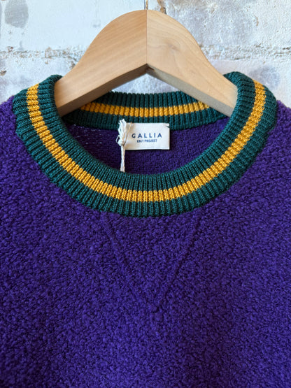 Gallia Oban purple sweater on a model