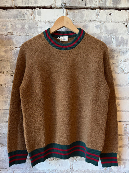 Gallia Oban ochre sweater with textured knit design and long sleeves