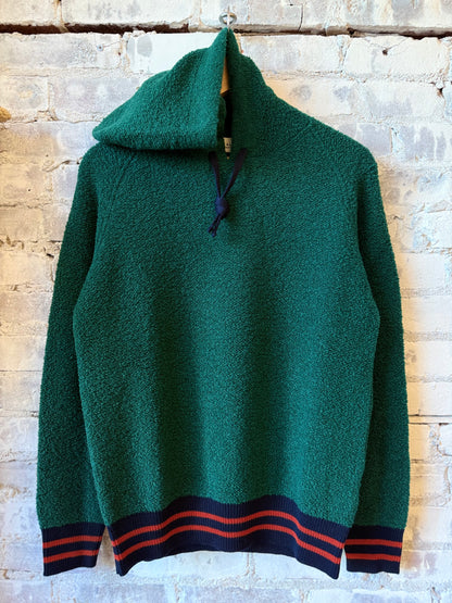 Gallia Tex hoodie in forest green with drawstring hood and relaxed fit