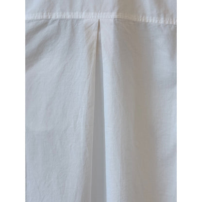 White lightweight cotton poplin women's shirt with rolled-up sleeves by Merz b. Schwanen, casual and breathable for everyday wear.