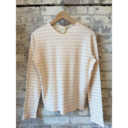 Closed Women's long sleeve top in quartz pink, soft fabric, fitted style, perfect for casual or layered looks.