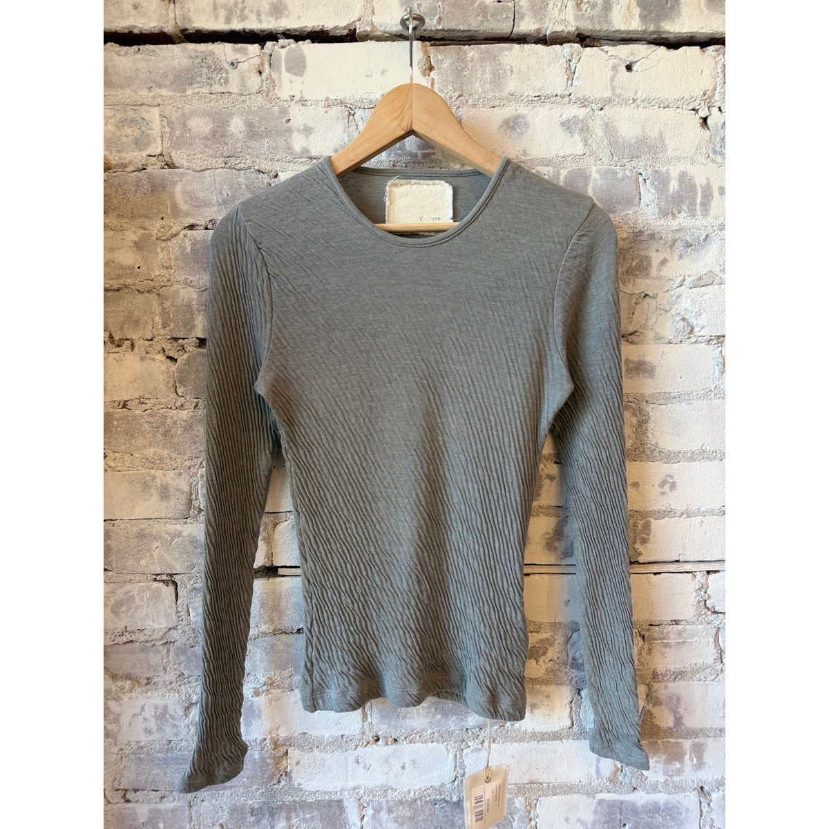 V::Room LS High-Soft Double-Face Crew - Charcoal Dim Gray