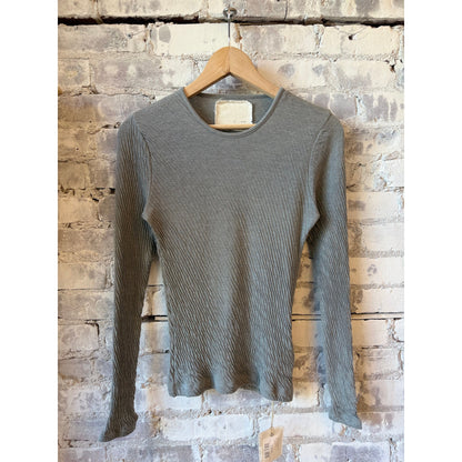 V::Room LS High-Soft Double-Face Crew - Charcoal Dim Gray