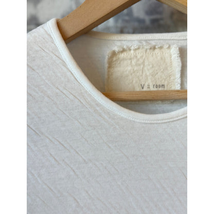 V::Room LS High-Soft Double-Face Crew - White Gray