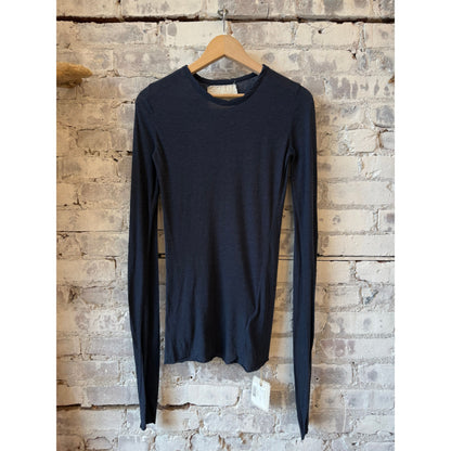 V::Room LS Hi-Soft Jersey Inner Crew - Dark Navy Dark Slate Gray