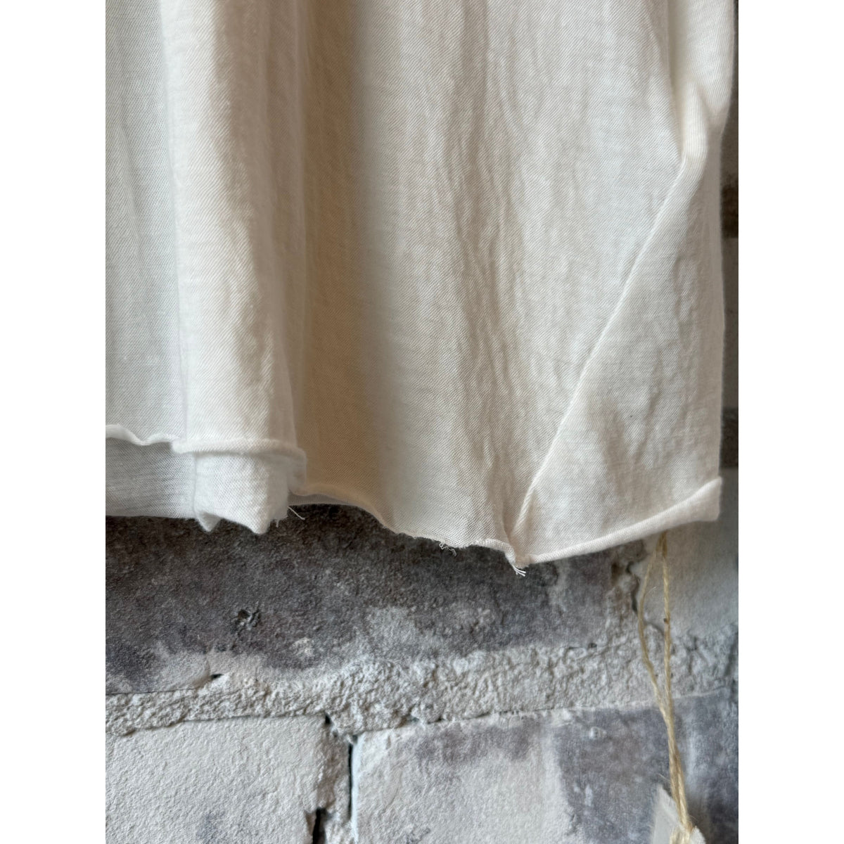 V::Room LS Hi-Soft Jersey Inner Crew - White Gray