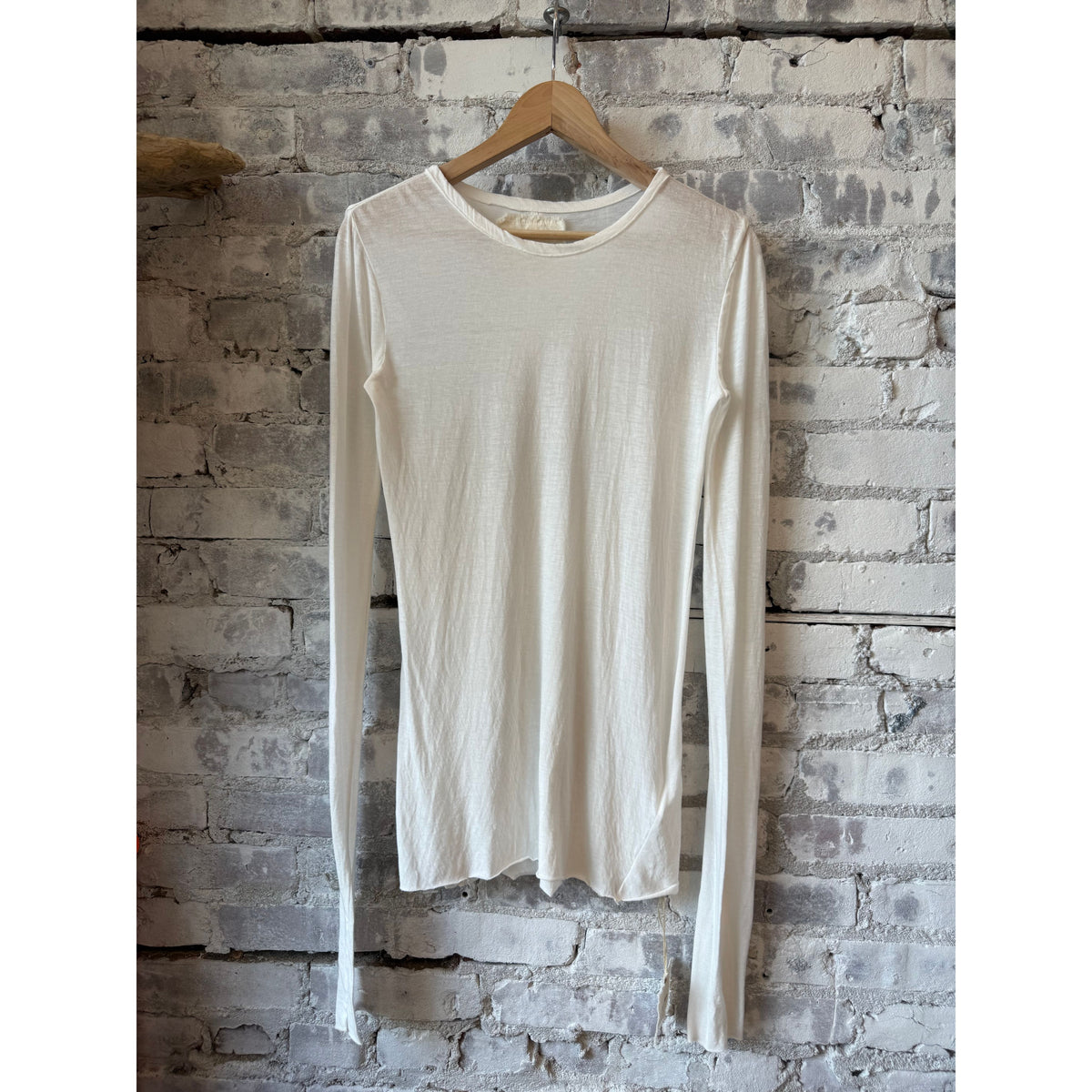 V::Room LS Hi-Soft Jersey Inner Crew - White Gray