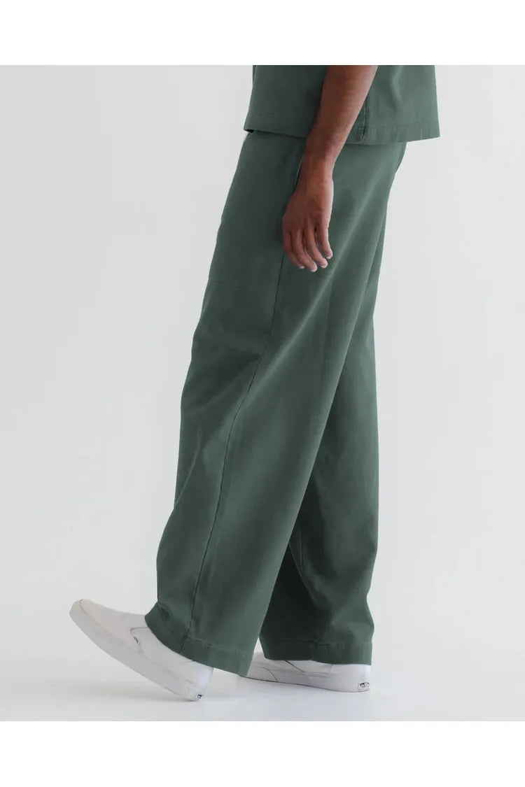 Reformer Twill Jersey Pants - Forest Green - DUNE + SALT