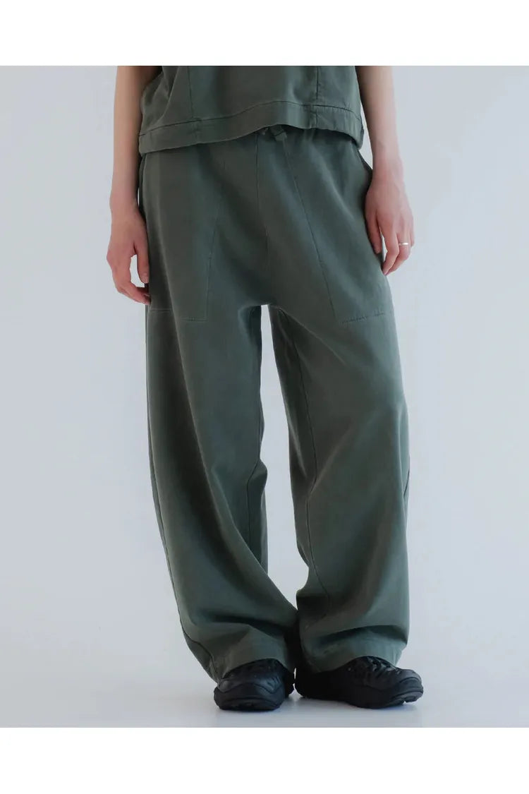 Reformer Twill Jersey Pants - Forest Green - DUNE + SALT