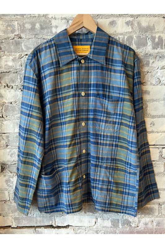 Light Shirt Jacket - Navy/Yellow/Sky Blue - DUNE + SALT