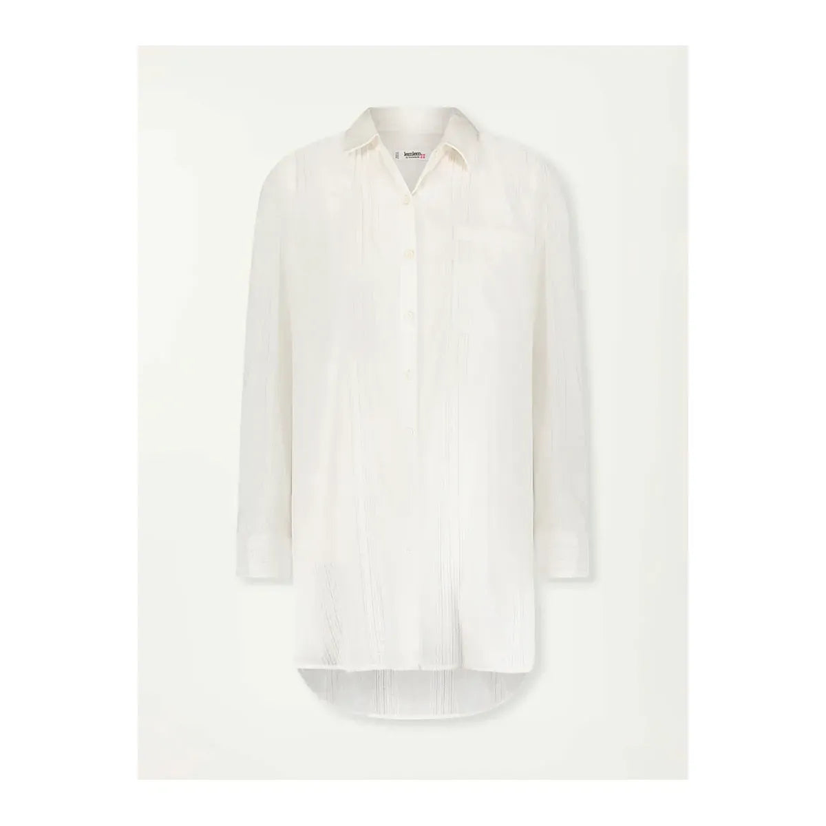 LemLem Mariam White Women's Shirt with intricate embroidery, lightweight cotton fabric, and traditional African design.