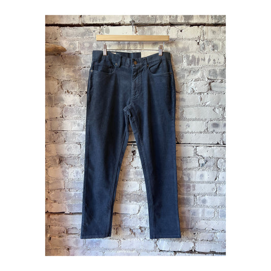 Terry Cord Slim Straight 5 Pocket Pant - Midnight Navy - DUNE + SALT