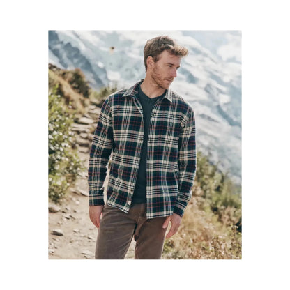 Marine Layer men's Tahoe Flannel Shirt in multi plaid, featuring a classic button-up design and soft fabric.