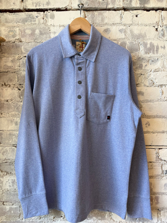 Relwen Mariner Polo - Light Blue Heather Gray