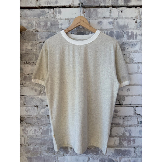 Men's grey and white Meneres T-shirt by La Paz, casual fit, with soft cotton fabric and subtle color contrast.