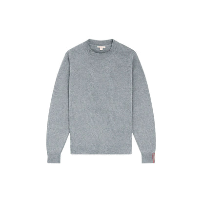 Men's Amundsen Lodge Sweater in Husky Grey, showcasing a cozy knit design and classic fit suitable for casual wear.