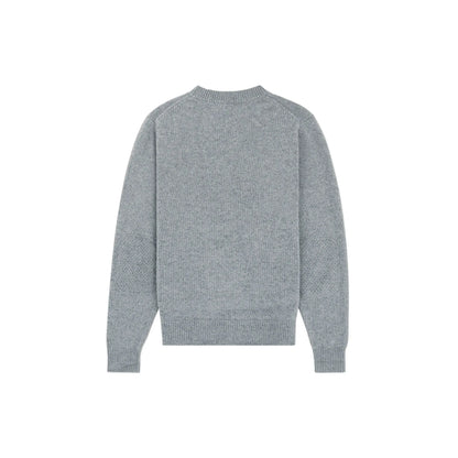 Men's Amundsen Lodge Sweater in Husky Grey, featuring a cozy knit texture and classic fit, ideal for casual winter wear.