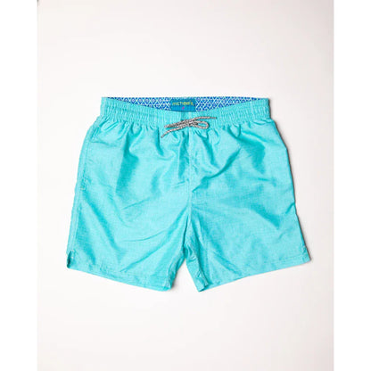 Cyclist Liner Swim Trunks - Solid Linen Aqua - DUNE + SALT