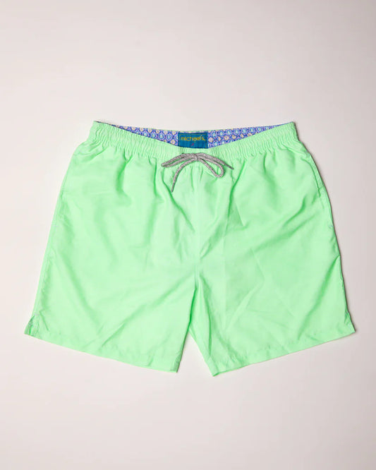 Men's Cyclist Liner Swim Trunks - Solid Linen Green - DUNE + SALT