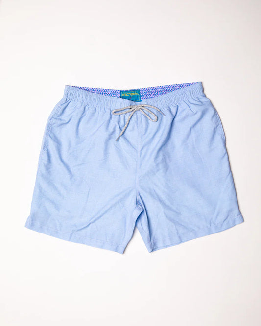 Men's Cyclist Liner Swim Trunks - Solid Linen Sky - DUNE + SALT