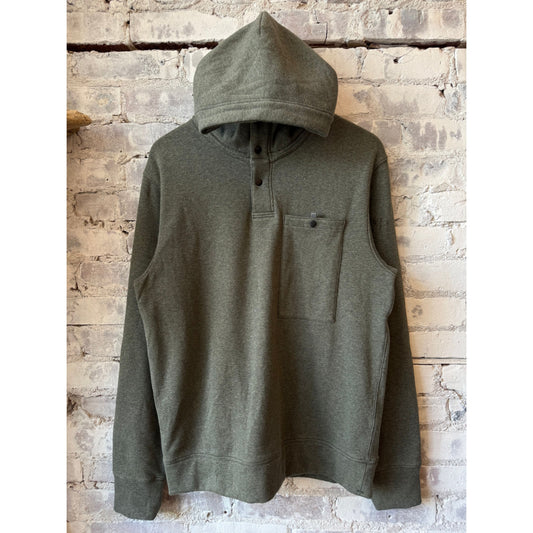 Relwen Micropile Hoodie - Smoke Olive Heather Dark Olive Green