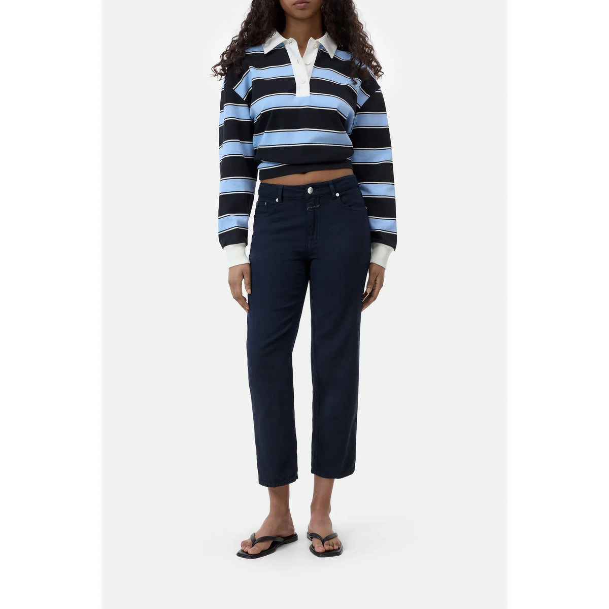 Women's Milo Straight Pants in Dark Night by Closed Women's, featuring a sleek fit and dark denim fabric.