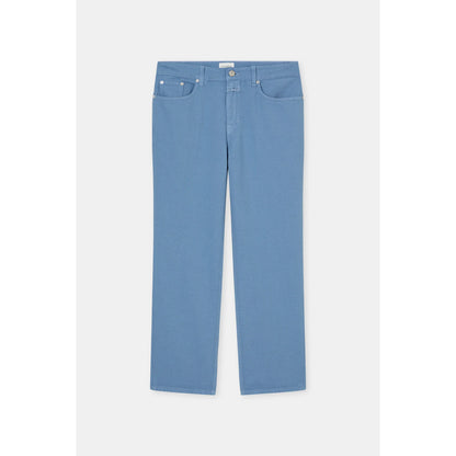 Women's Milo Straight Pants in Stone Blue by Closed Women's, showing the fitted style and classic design on a model.