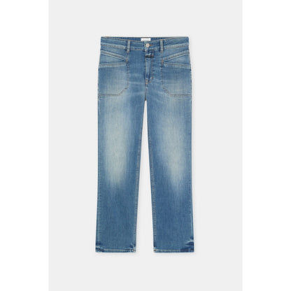 Closed Women's Mira-X Comfort Stretch Straight Jean - Mid Blue Dark Slate Blue