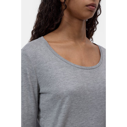 Closed Women's Modal-Cashmere Longsleeve - Light Grey Melange Slate Gray