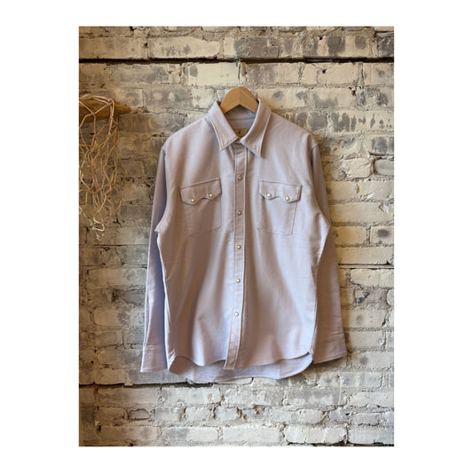 Men's Wythe Moleskin Snap Shirt in Alpenglow color, shown with front snap buttons and rugged moleskin fabric.