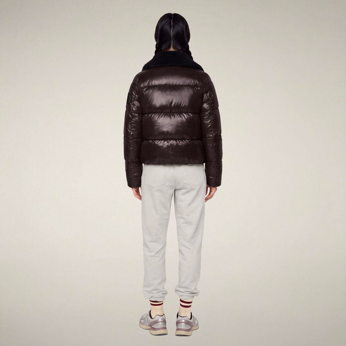 Moma Puffer Jacket - Brown Black