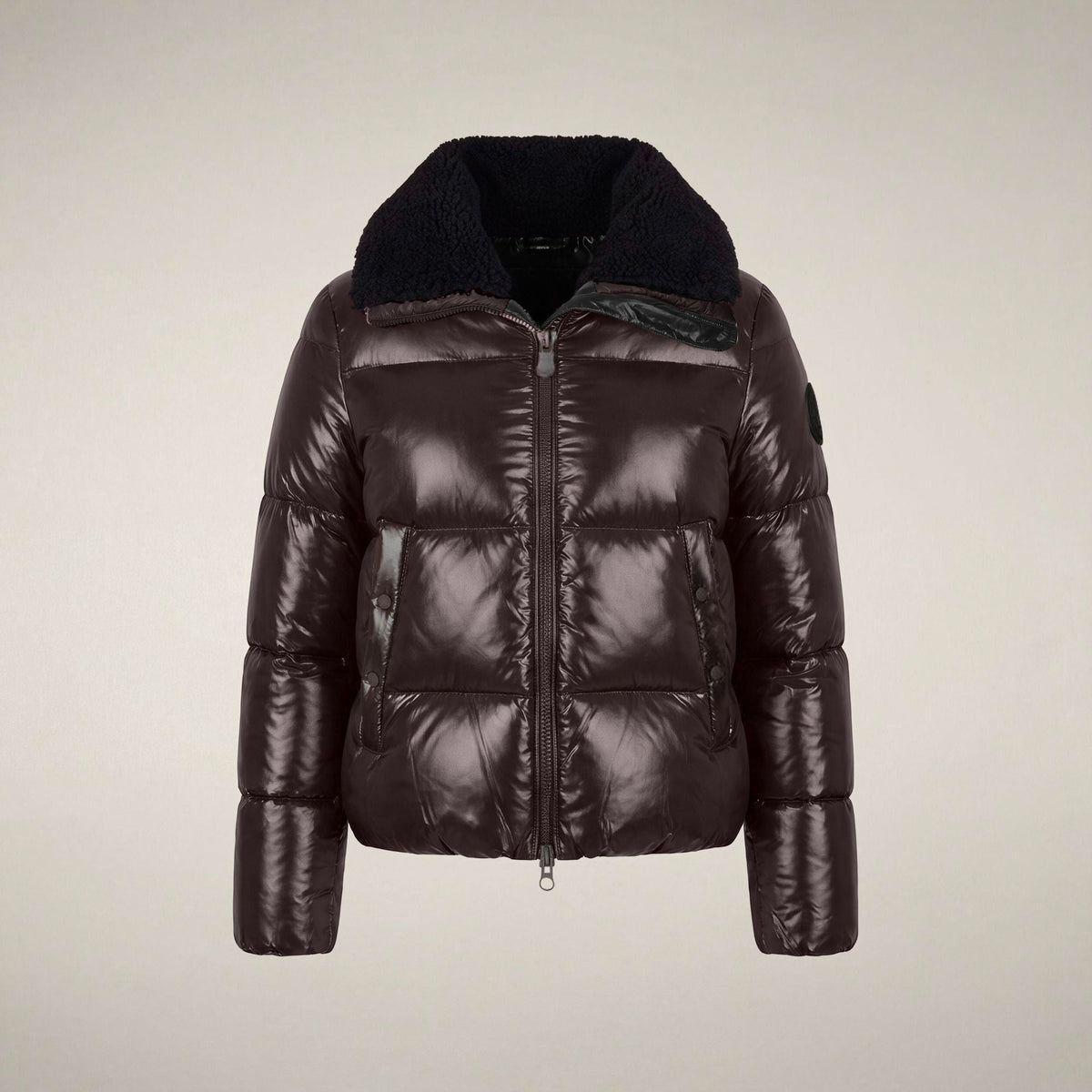 Moma Puffer Jacket - Brown Black