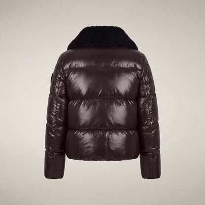 Moma Puffer Jacket - Brown Black