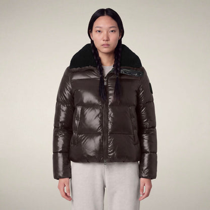 Moma Puffer Jacket - Brown Black