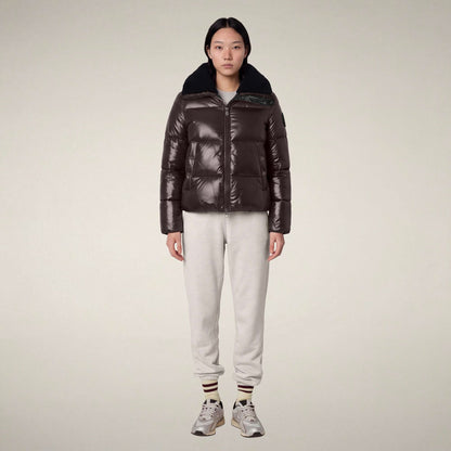 Moma Puffer Jacket - Brown Black