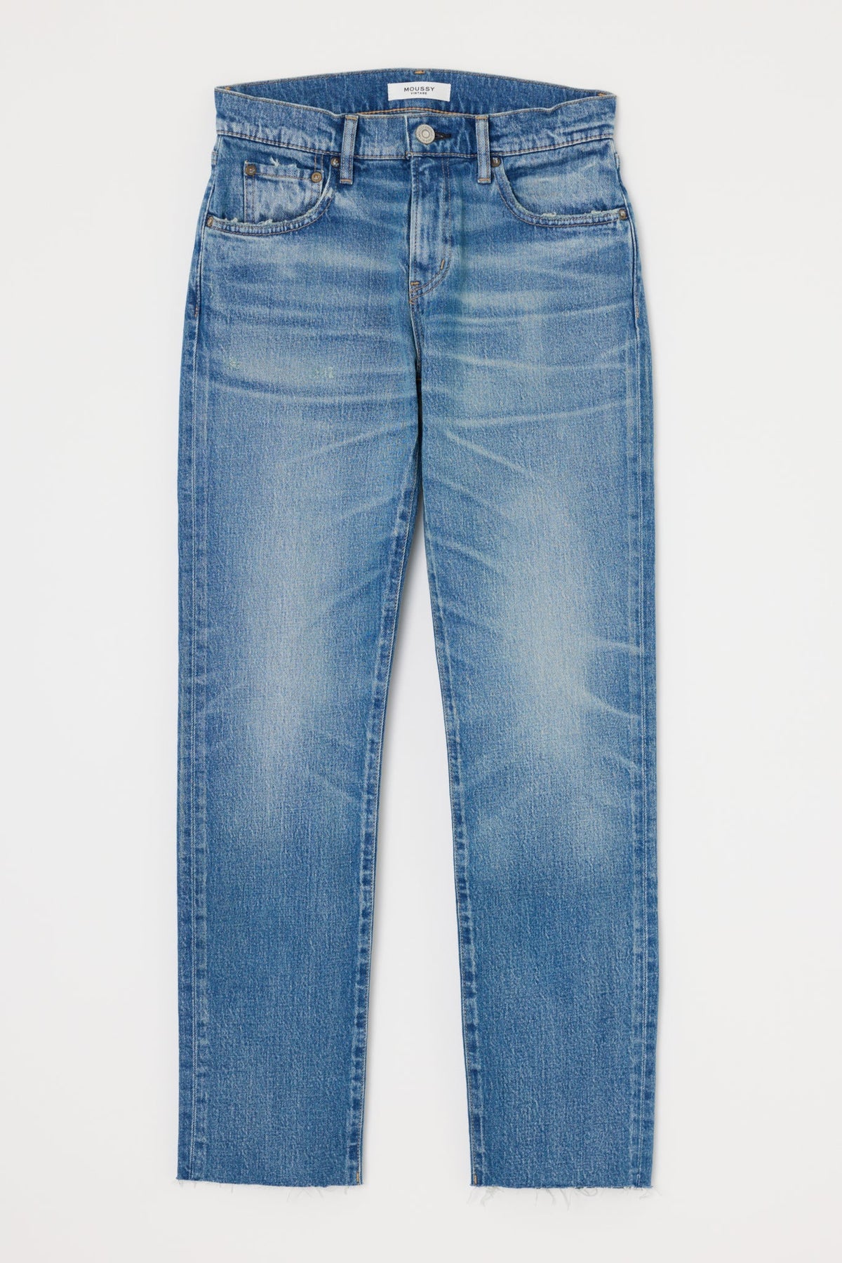Moussy Coney Slim Straight Jean - Light Blue Dark Slate Blue