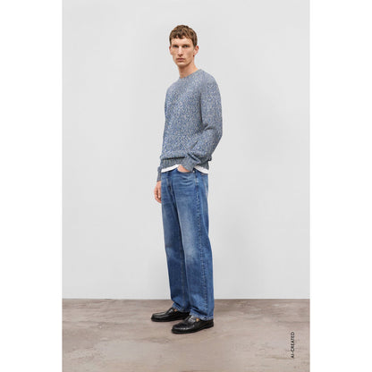 Closed Men's Mouliné Crewneck Sweater - Harbour Blue Lavender