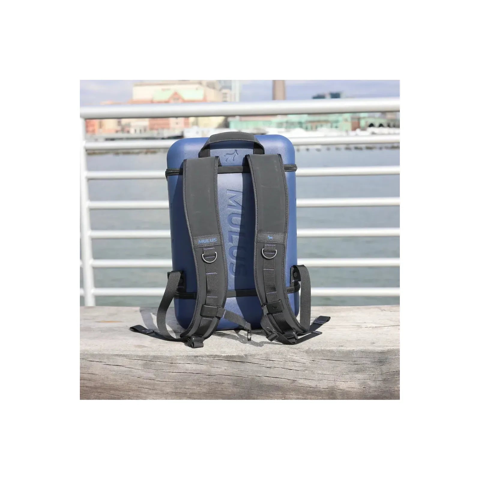 Abyss blue Mulus Bag, a stylish accessory with sleek design and textured surface, displayed on a neutral background.